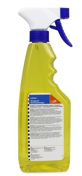 ZVG-zetClean-Reinigung-Desinfektion, Orangenölreiniger mit Schraubverschluss, VE: 12 Flaschen á 500 ml (Konzentrat)