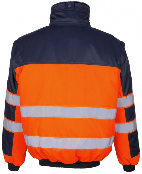 MASCOT-Workwear, Warnschutz-Multifunktionsjacke, Livigno, 300 g/m, orange/marine