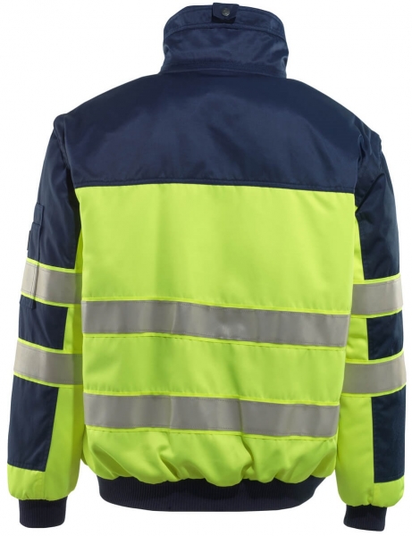 MASCOT-Workwear, Warnschutz-Multifunktionsjacke, Livigno, 300 g/m, gelb/marine