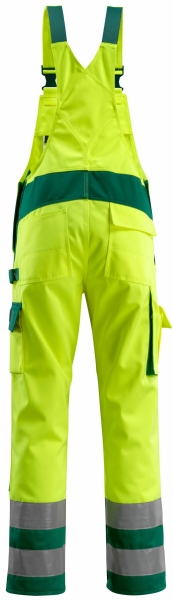 MASCOT-Workwear-Warn-Schutz-Arbeits-Berufs-Latz-Hose, BARRAS, MG310, gelb/grn