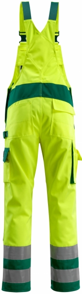 MASCOT-Workwear-Warn-Schutz-Arbeits-Berufs-Latz-Hose, BARRAS, MG310, gelb/grn