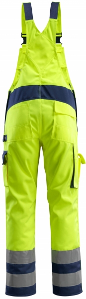 MASCOT-Workwear, Warnschutz-Latzhose, Barras, 76 cm, 310 g/m, gelb/marine