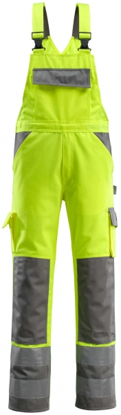 MASCOT-Workwear, Warnschutz-Latzhose, Barras, 90 cm, 310 g/m², gelb/anthrazit