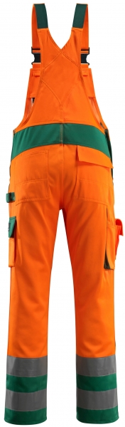 MASCOT-Workwear, Warnschutz-Latzhose, Barras, 82 cm, 290 g/m, orange/grn