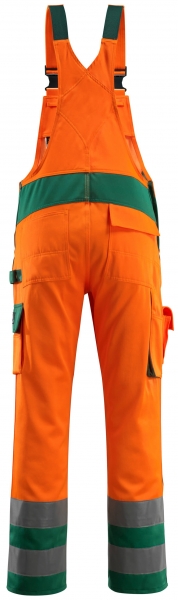 MASCOT-Workwear, Warnschutz-Latzhose, Barras, 90 cm, 290 g/m, orange/grn