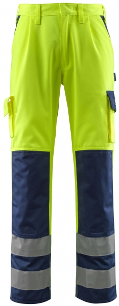 MASCOT-Workwear, Warnschutz-Bundhose, Olinda, 82 cm, 310 g/m², gelb/marine