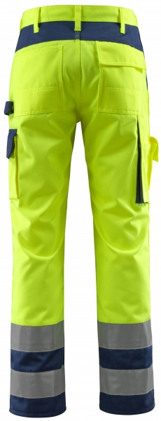 MASCOT-Workwear, Warnschutz-Bundhose, Olinda, 82 cm, 310 g/m, gelb/marine