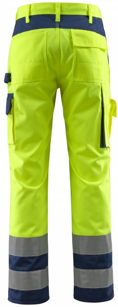 MASCOT-Workwear, Warnschutz-Bundhose, Olinda, 90 cm, 310 g/m, gelb/marine