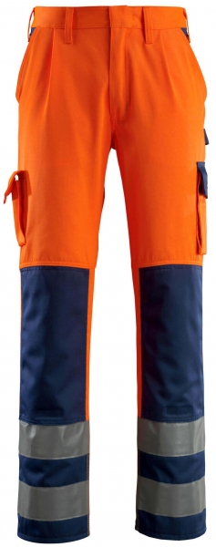Planam Arbeitshose Bundhose Warnschutz 2016 orange/marine Gr 42 Neu 