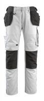 MASCOT-Workwear, Arbeits-Berufs-Bund-Hose, Bremen, 76 cm, 340 g/m, wei/dunkelanthrazit