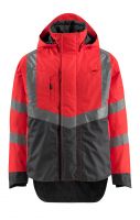 MASCOT-Warnschutz-Jacke, Harlow,  210 g/m², rot/dunkelanthrazit