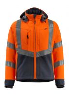 MASCOT-Warnschutz-Soft Shell Jacke, Blackpool,  360 g/m², orange/schwarzblau