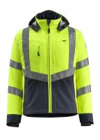 MASCOT-Warnschutz-Soft Shell Jacke, Blackpool,  360 g/m², gelb/schwarzblau