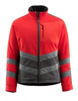 MASCOT-Warnschutz-Fleecejacke, Sheffield,  345 g/m, rot/dunkelanthrazit