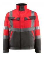 MASCOT-Warnschutz-Jacke, Forster,  285 g/m, rot/dunkelanthrazit