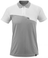MASCOT-Polo-Shirt, 160 g/m, grau-meliert/wei