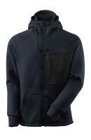 MASCOT-Kapuzensweatshirt, Reiverschluss, 380 g/m, schwarzblau/schwarz