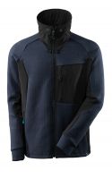 MASCOT-Sweatshirt, Reiverschluss, Stehkragen, 380 g/m, schwarzblau/schwarz