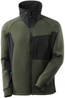 MASCOT-Sweatshirt, Reiverschluss, Stehkragen, 380 g/m, moosgrn/schwarz