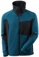 MASCOT-Sweatshirt, Reiverschluss, Stehkragen, 380 g/m, dunkelpetroleum/schwarz