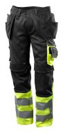 MASCOT-Warnschutzhose,  Lg. 76 cm, 290 g/m, schwarz/gelb