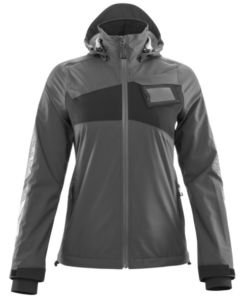 MASCOT-Damen Hard Shell Jacke, 115, g/m², dunkelanthrazit/schwarz