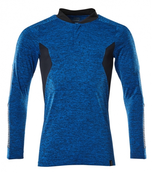 MASCOT-Polo-Shirt, langarm, 230 g/m, azurblau/schwarzblau