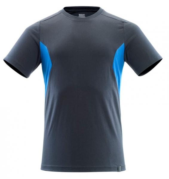 MASCOT-T-Shirt, ACCELERATE, schwarzblau/azurblau