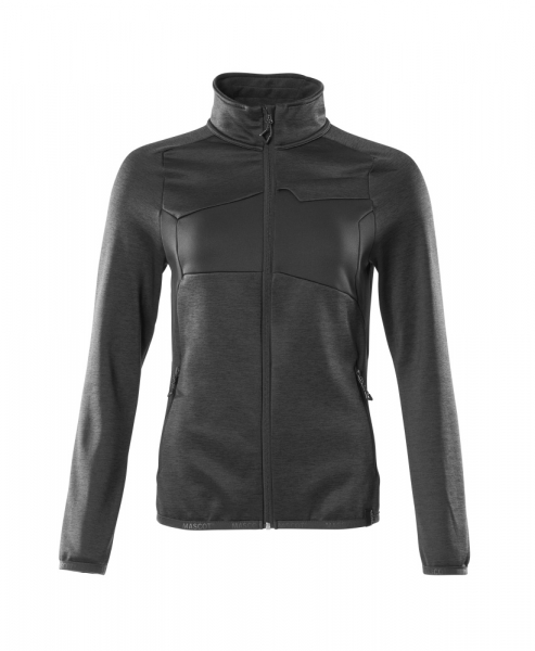 MASCOT-Damen Fleecepullover mit Reißverschluss, ACCELERATE, schwarz