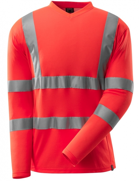 MASCOT-Warnschutz-T-Shirt, langarm, 140 g/m, warnrot