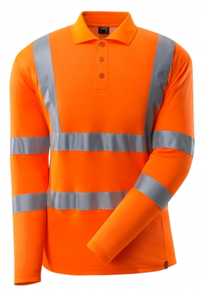 MASCOT-Warnschutz-Polo-Shirt, langarm, 140 g/m, warnorange