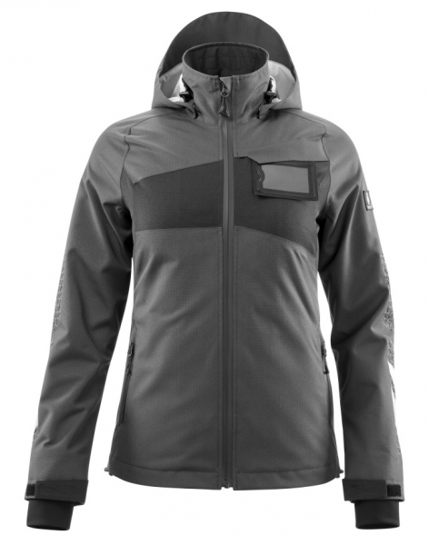 MASCOT-Damen Hard Shell Jacke, 210, g/m², dunkelanthrazit/schwarz