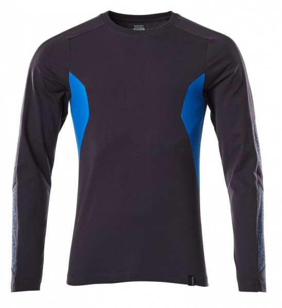 MASCOT-T-Shirt, langarm, ACCELERATE, 195 g/m, schwarzblau/azurblau