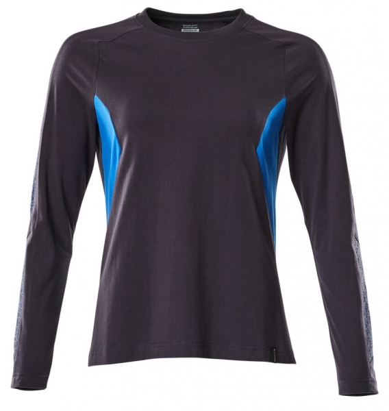 MASCOT-Damen-T-Shirt, langarm, ACCELERATE, 195 g/m, schwarzblau/azurblau