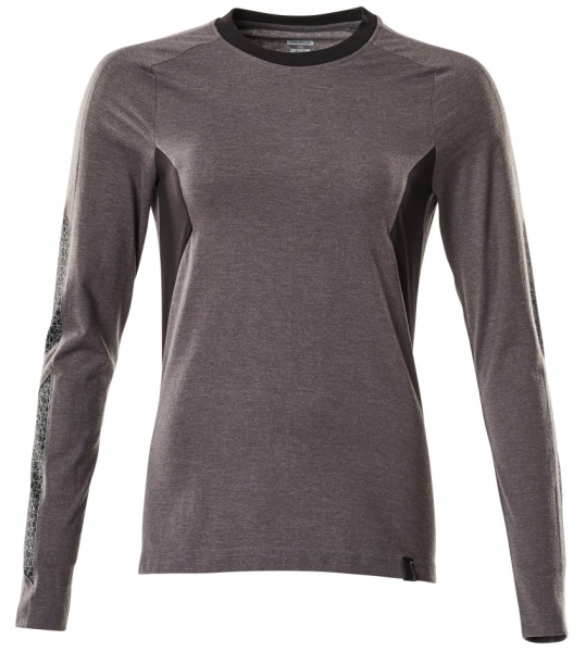 MASCOT-Damen-T-Shirt, langarm, 195 g/m, dunkelanthrazit/schwarz