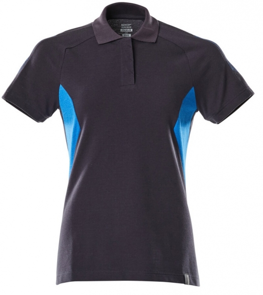 MASCOT-Damen Polo-Shirt, ACCELERATE, 180 g/m, schwarzblau/azurblau