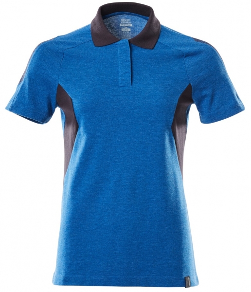 MASCOT-Damen Polo-Shirt, 180 g/m, azurblau/schwarzblau
