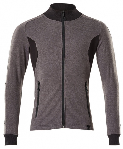 MASCOT-Sweatshirt mit Reiverschluss, 310 g/m, dunkelanthrazit/schwarz