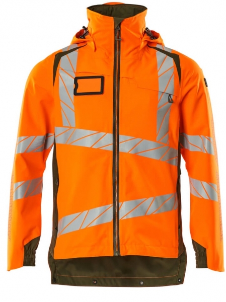 MASCOT-Warnschutz-Hard Shell Jacke, ACCELERATE SAFE, warnorange/moosgrn