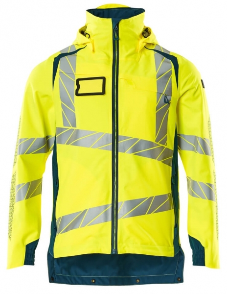 MASCOT-Warnschutz-Hard Shell Jacke, ACCELERATE SAFE, warngelb/dunkelpetroleum