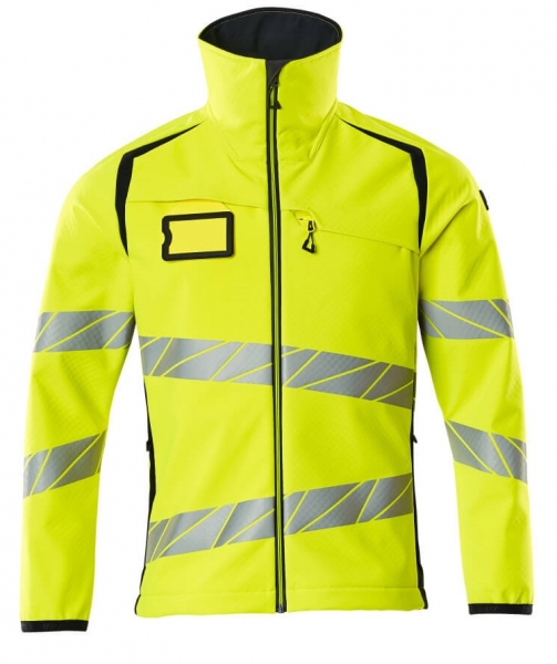 MASCOT-Warnschutz-Soft Shell Jacke, ACCELERATE SAFE, warngelb/schwarzblau
