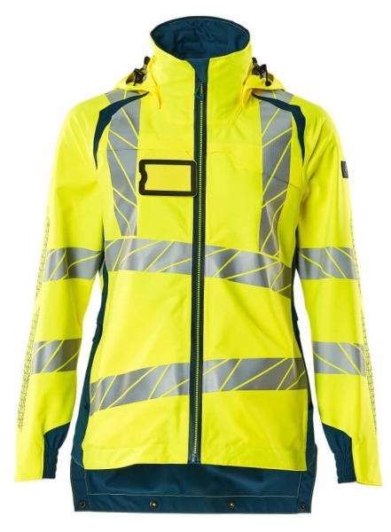 MASCOT-Warnschutz-Damen Hard Shell Jacke, ACCELERATE SAFE, warngelb/dunkelpetroleum