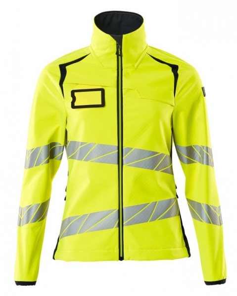 MASCOT-Warnschutz-Damen Soft Shell Jacke, ACCELERATE SAFE, warngelb/schwarzblau