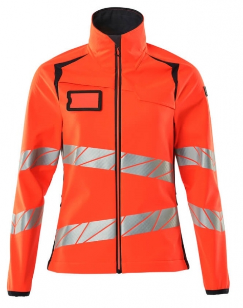 MASCOT-Warnschutz-Damen Soft Shell Jacke, ACCELERATE SAFE, warnrot/schwarzblau