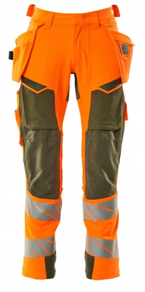 MASCOT-Warnschutz-Bundhose, ACCELERATE SAFE, 82 cm, warnorange/moosgrün