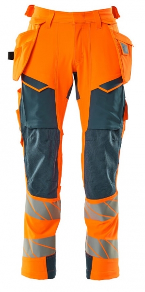 MASCOT-Warnschutz-Bundhose, ACCELERATE SAFE, 90 cm, warnorange/dunkelpetroleum