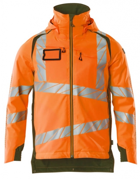 MASCOT-Warnschutz-Winterjacke, ACCELERATE SAFE, warnorange/moosgrn