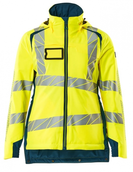 MASCOT-Warnschutz-Damen-Winterjacke, ACCELERATE SAFE, warngelb/dunkelpetroleum
