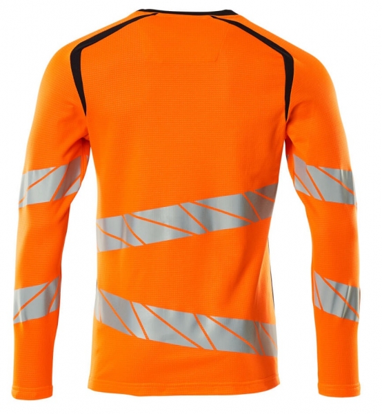 MASCOT-Warnschutz-Langarm-Shirt, ACCELERATE SAFE, warnorange/schwarzblau