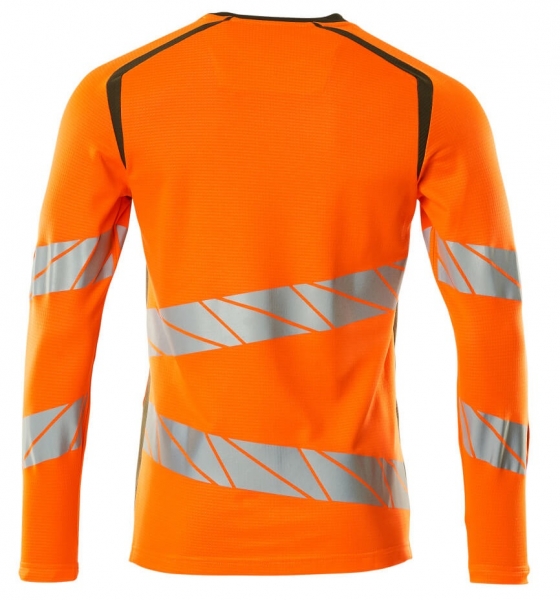 MASCOT-Warnschutz-Langarm-Shirt, ACCELERATE SAFE, warnorange/moosgrn
